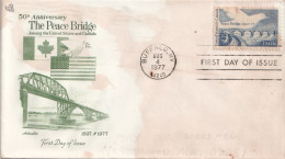 USA, Aug 4 1977, 50th Anniversary The Peace Bridge - 1971-1980