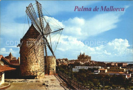 72521366 Palma De Mallorca Windmuehle Kathedrale Palma - Autres & Non Classés