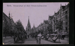 AK Berlin-Charlottenburg, Tauentzienstrasse Mit Kaiser-Wilhelm-Gedächtniskirche  - Charlottenburg