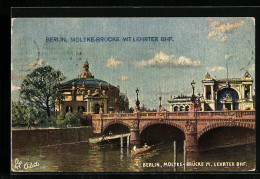 AK Berlin-Tiergarten, Moltke-Brücke Mit Lehrter Bahnhof  - Dierentuin