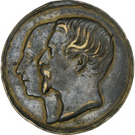France, Médaille, Napoléon III, Visite Impériale à Lille, 1853, Cuivre, TTB+ - Otros & Sin Clasificación
