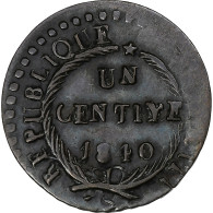 Haïti, Centime, 1840 / AN 37, Cuivre, TTB, KM:A21 - Haïti