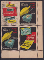 Post Postsache Vignette Cinderella Briefmarke Reklamemarke Schreib Nach Drüben - Unclassified