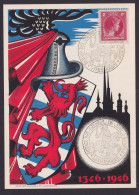 Luxemburg Jean L'Aveugle 1346-1946 Künstlerkarte Von Großherzogin Charlotte - Brieven En Documenten