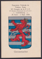 Grevenmacher Luxemburg Wappen Philatelie Briefmarken Ausstellung F.I.P Kongress - Brieven En Documenten