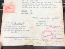 Viet Nam Suoth Old Documents That Have Children Authenticated Before 1975 PAPER Have Wedge (5$ Bien Hoa 1966)QUALITY:GOO - Verzamelingen