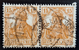 Deutsches Reich 1916, Waagerechtes Paar Mi 100a Gestempelt - Used Stamps