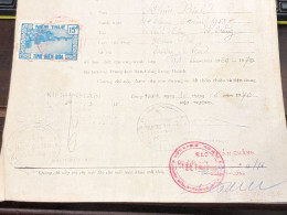 Viet Nam Suoth Old Documents That Have Children Authenticated(15$ Bien Hoa 1970) PAPER Have Wedge QUALITY:GOOD 1-PCS Ver - Verzamelingen