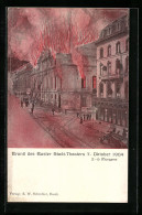 AK Basel, Brand Des Basler Stadt-Theaters 7. Oktober 1904  - Basel