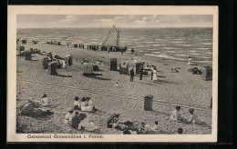 AK Grossmöllen / Ostsee, Strandpartie  - Pommern