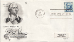 USA, Sep 8 1966, George Washington 5c Coil Stamp - 1961-1970