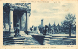 75-PARIS-EXPOSITION COLONIALE INTERNATIONALE 1931 ANGKOR VAT-N°T5308-H/0277 - Ausstellungen