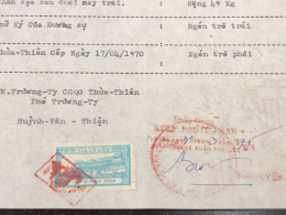 Viet Nam Suoth Old Documents That Have Children Authenticated(5$ Thua Thien 1975) PAPER Have Wedge QUALITY:GOOD 1-PCS Ve - Colecciones