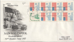 USA, Mar 11 1977, National Capitol, $1,00 Booklet Pane-1977 - 1971-1980