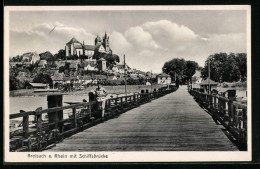 AK Breisach /Rh., Ortsansicht Mit Schiffsbrücke  - Breisach