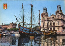 72518102 Barcelona Cataluna Hafenpartie Altes Segelschiff  - Autres & Non Classés