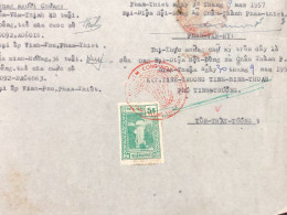 Viet Nam Suoth Old Documents That Have Children Authenticated(5 $ Phan Thiet 1957) PAPER Have Wedge QUALITY:GOOD 1-PCS V - Collezioni