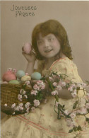 Portrait Fillette Fleurs - Joyeuses Paques      Q 2641 - Abbildungen