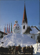 72517977 Seefeld Tirol Snowi Nordische Ski-WM Pferdeschlitten Kirchenpartie Seef - Other & Unclassified