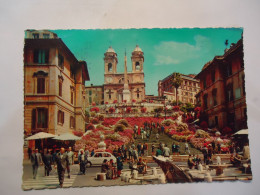 ITALY  POSTCARDS  ROMA TRINITA DEL MONTI 1968 STAMPS - Other & Unclassified