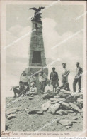 Cm575 Cartolina Oulx Il Monumento Al Colle Dell'assietta Torino 1935 - Altri & Non Classificati