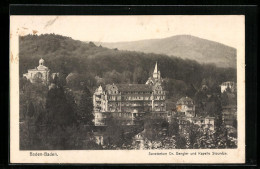 AK Baden-Baden, Sanatorium Dr. Dengler Und Kapelle Stourdza  - Baden-Baden