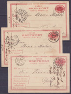 Suède - Lot De 3 EP CP De GÖTEBORG 1882 & 1883 Pour PORTO Portugal - Postal Stationery