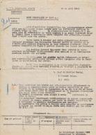 Note Circulaire "Postes Militaires Belges" Datée 14 Juin 1940 - Concerne L'exépdition De Courriers Aux Militaires Belges - WW II (Covers & Documents)