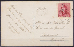 CP Vœux Affr. N°168 Càd RIVIERE /31 XII 1919 Pour BRUXELLES - 1919-1920 Behelmter König