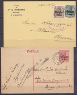 Lot 2 CP & EP Càd ANDENNE 1918 Pour NAMUR Et MONS - OC1/25 Gouvernement Général