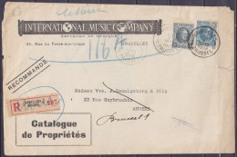 Imprimé "International Music Company" En Recommandé ! Affr. N°193+207 Càd BRUXELLES /20 I 1928/ BRUSSEL Pour ANVERS - Re - 1922-1927 Houyoux