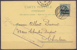 CP "Transports J.Spinhayer - Verviers, Bruxelles, Hergenrath, Herbesthal" Affr. OC2 Càpt VERVIERS /21.7.1915 Pour CHARLE - OC1/25 Generaal Gouvernement