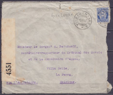Norvège - LAC "Union Interparlementaire - Kristiania" Affr. 20ö Càd VINDEREN IAKER /13.IX.1917 Pour LA PANNE "via L'Angl - Storia Postale