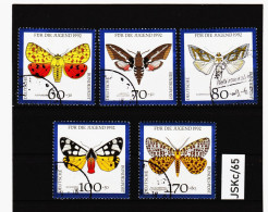 JSK DEUTSCHLAND  BRD 1992  Michl  1602/06 Gestempelt  ZÄHNUNG Siehe ABBILDUNG - Used Stamps
