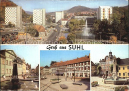 72516705 Suhl Thueringer Wald Steinweg Rathaus Mit Waffenschmied-Denkmal Suhl - Suhl