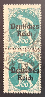 Deutsches Reich 1920, Paar Mi 126 Plattenfehler VII, Gestempelt, Geprüft - Usados