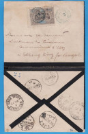 LETTRE COTE FRANCAISE DES SOMALIS - DJIBOUTI POUR TCHONG KING VIA SHANGAI - OBLITERATION 1903 - TIMBRE OBOCK 25 C. - Cartas & Documentos