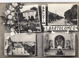 SAN BARTOLOMEO-FERRARA-SALUTI DA..-MULTIVEDUTE-CARTOLINA VERA FOTOGRAFIA NON VIAGGIATA -1955-1960 - Ferrara
