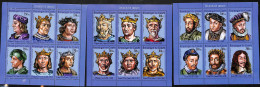 Guinea, Republic 2001 French Kings 18v (3 M/s), Mint NH, History - Kings & Queens (Royalty) - Royalties, Royals