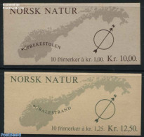 Norway 1976 NATURE 2 BOOKLETS, Mint NH, Stamp Booklets - Ongebruikt