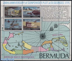 Bermuda 1975 St George S/s, Mint NH, Transport - Various - Ships And Boats - Maps - Bateaux