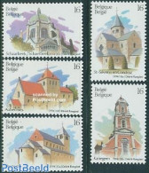 Belgium 1994 Tourism 5v, Mint NH, Religion - Churches, Temples, Mosques, Synagogues - Ongebruikt