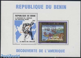 Benin 1992 Discovery Of America S/s, Mint NH, History - Transport - Explorers - Ships And Boats - Nuovi