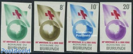 Burundi 1963 Red Cross 4v Imperforated, Mint NH, Health - Red Cross - Cruz Roja