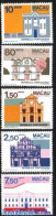 Macao 1983 Definitives, Buildings 5v, Mint NH, Religion - Churches, Temples, Mosques, Synagogues - Art - Architecture - Nuevos