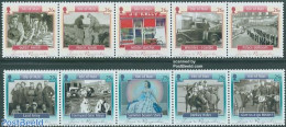 Isle Of Man 2005 Time To Remember 2x5v [::::], Mint NH, Nature - Sport - Transport - Various - Dogs - Fishing - Cyclin.. - Fische