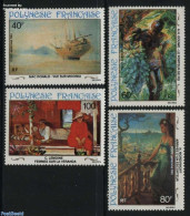 French Polynesia 1983 Paintings 4v, Mint NH, Transport - Ships And Boats - Art - Modern Art (1850-present) - Paintings - Ungebraucht