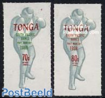 Tonga 1969 On Service, South Pacific Games 2v, Mint NH, Sport - Boxing - Sport (other And Mixed) - Boksen