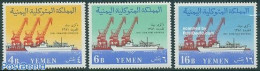 Yemen, Arab Republic 1961 Hodeida Harbour 3v, Mint NH, Transport - Ships And Boats - Bateaux