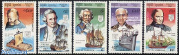 Cambodia 1992 Explorers 5v, Mint NH, History - Transport - Explorers - Ships And Boats - Explorateurs